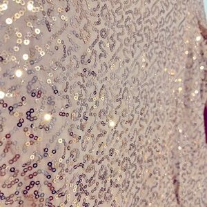 Pink sequin 3/4 sleeves top size medium